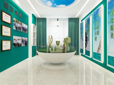 现代电力公司荣誉展厅3D模型下载